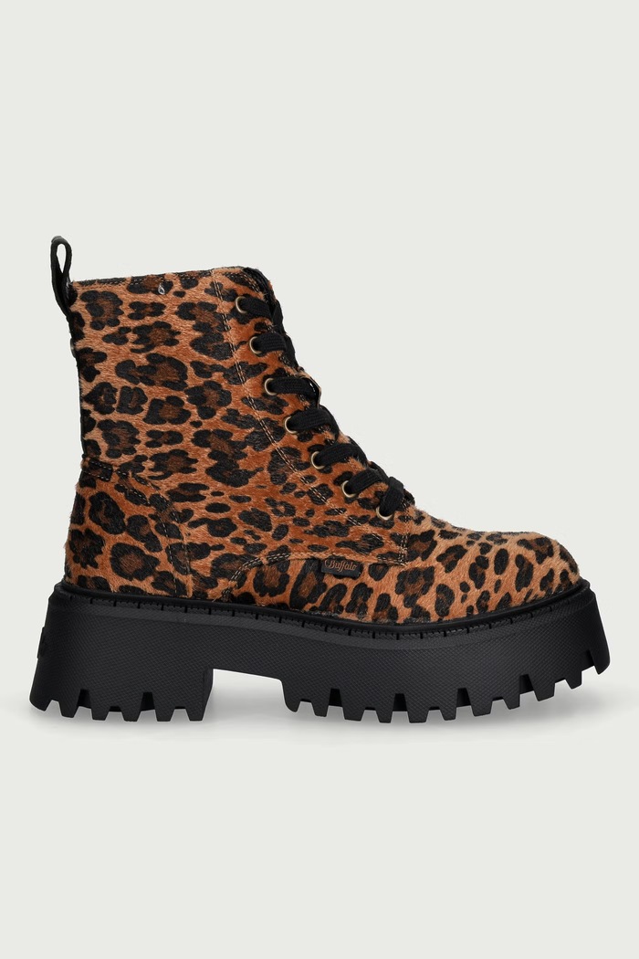 Buffalo Αρβυλάκια με πλατφόρμα Γυναικεία Aspen Lace Up Mid 18584.LEO καφέ AW26