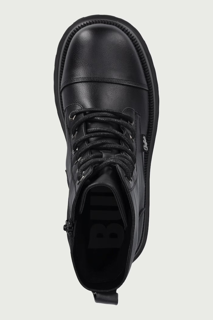 Botki damskie Stack Lace Up Mid Buffalo 18576.BLK czarny