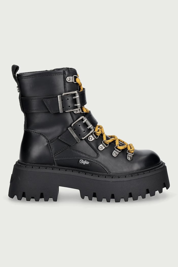 Buffalo Trapery na platformie damskie Aspen Hike Mid 18561.BLK czarny AW26
