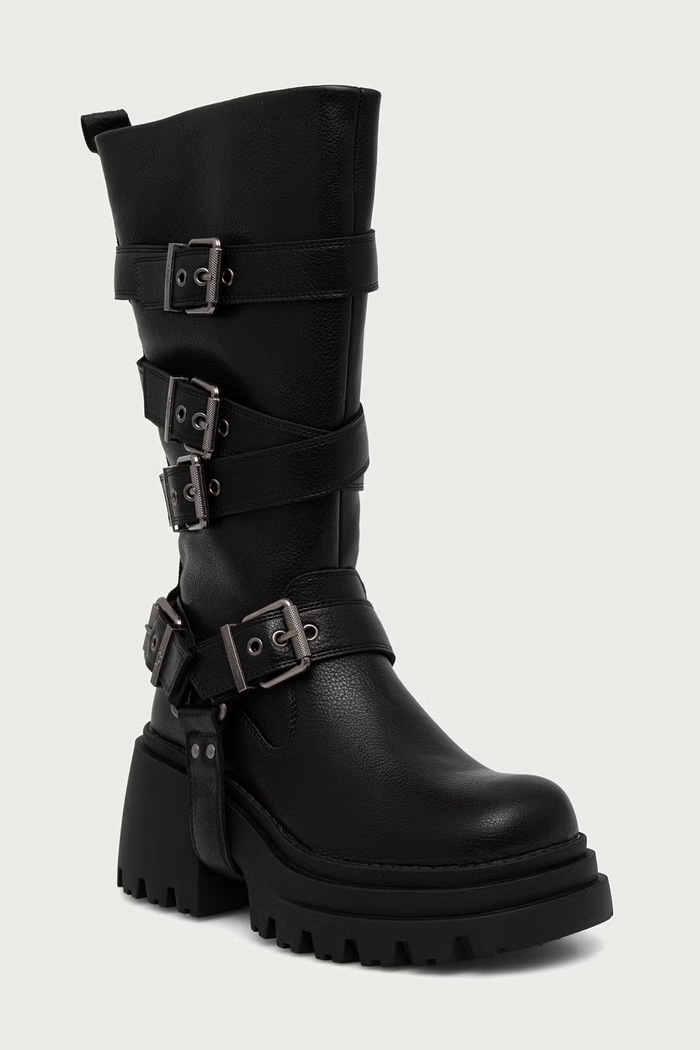 Buffalo Čižmy dámske Bravr Slouchy Boot čierna 18560.BLK