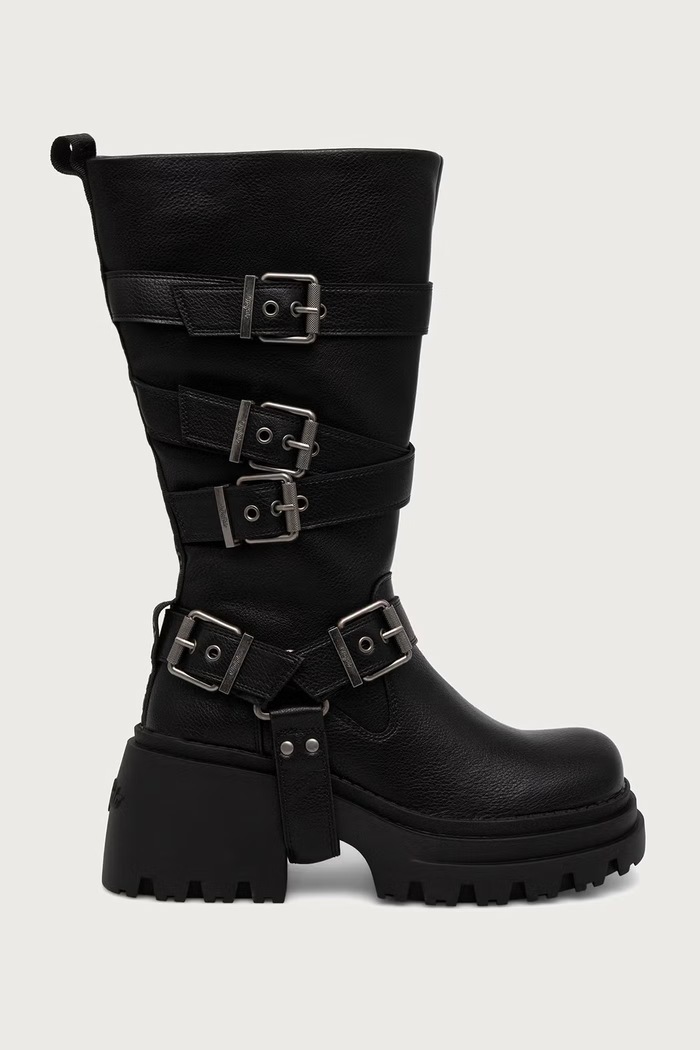 Buffalo Čižmy dámske Bravr Slouchy Boot 18560.BLK čierna AW26