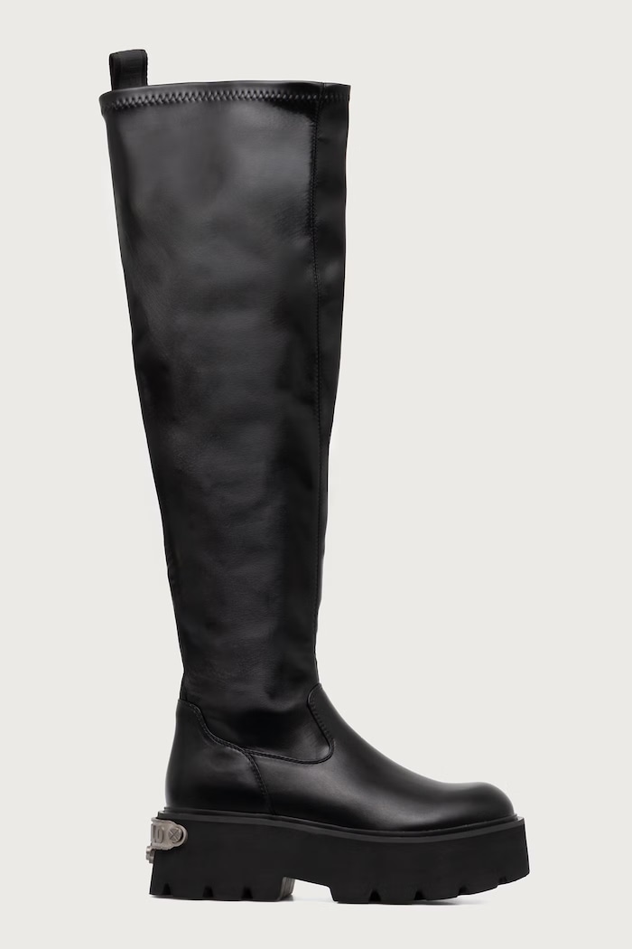 Buffalo Kozaki damskie Brake Overknee 18515.BLK czarny AW26