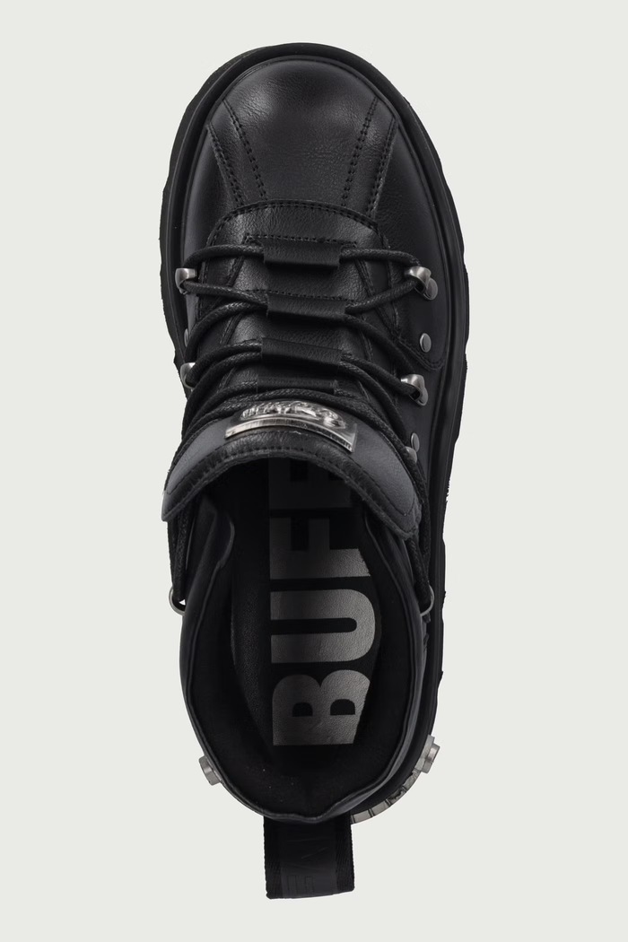 Gležnarski čevlji s platformo ženski Brake Hike Lo Buffalo 18511.BLK črna