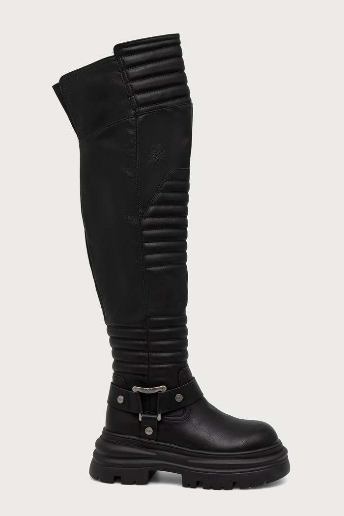 Buffalo Kozaki damskie Dione Overknee 18490.BLK czarny AW26