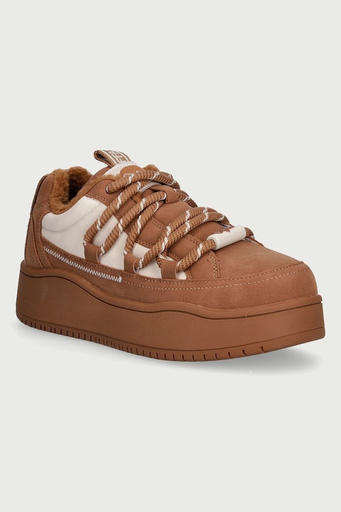 Buffalo Ariya Lace Up Warm Lo sneakers Γυναικεία καφέ 18424.BEI