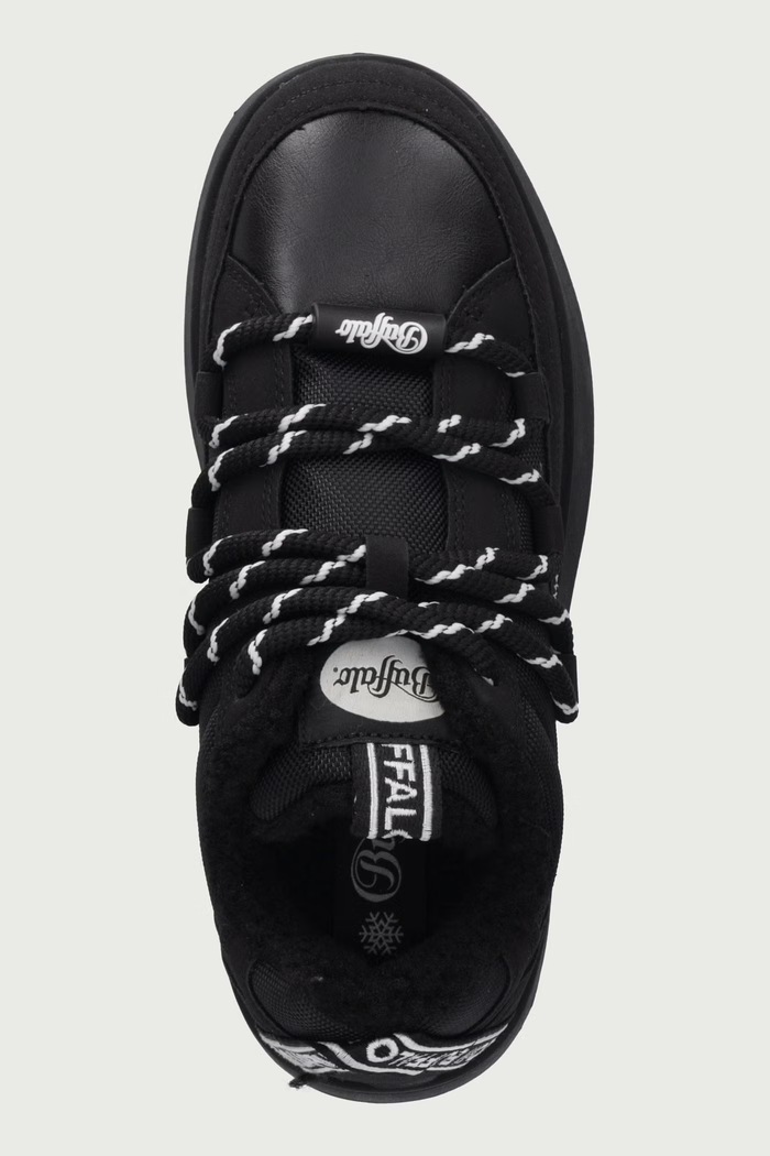 Ariya Lace Up Warm Lo sneakers da donna Buffalo 18423.BLK nero