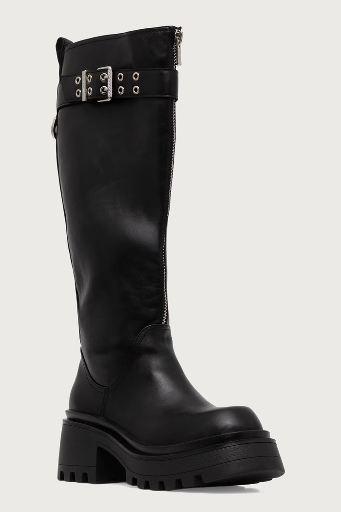 Buffalo Kozaki damskie Liv Zip Boot Hi czarny 18416.BLK