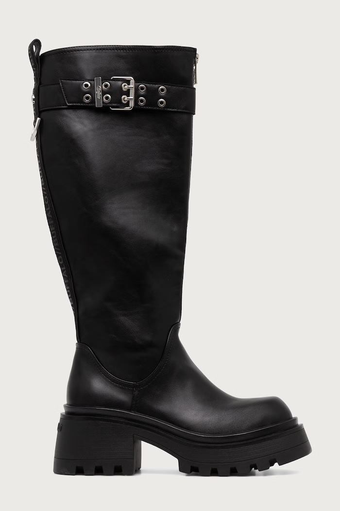 Buffalo Kozaki damskie Liv Zip Boot Hi 18416.BLK czarny AW26