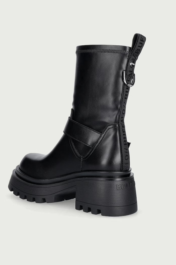 Obuwie Buffalo Botki damskie Liv Sock Boot 18415.BLK czarny