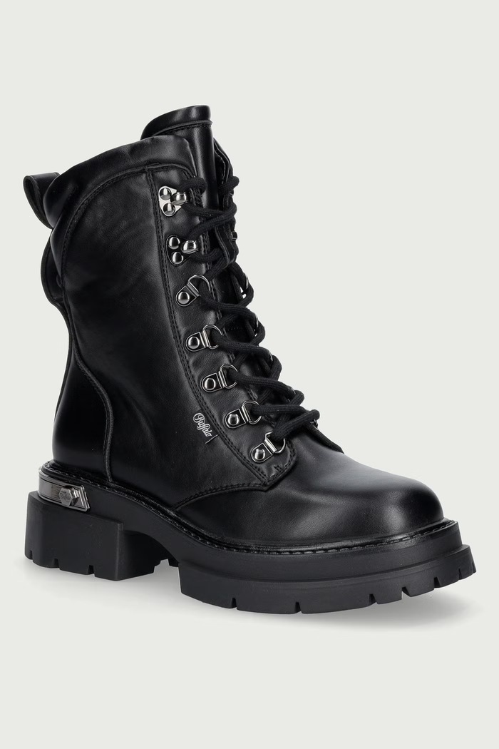 Buffalo Členkové čižmy dámske Vanta Lace Up Mid čierna 18404.BLK