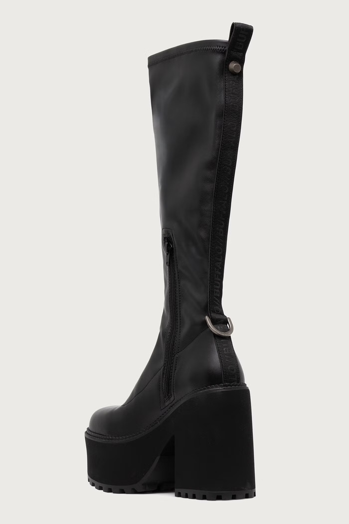 Obuwie Buffalo Kozaki damskie Killah Stretch Hi 18396.BLK czarny
