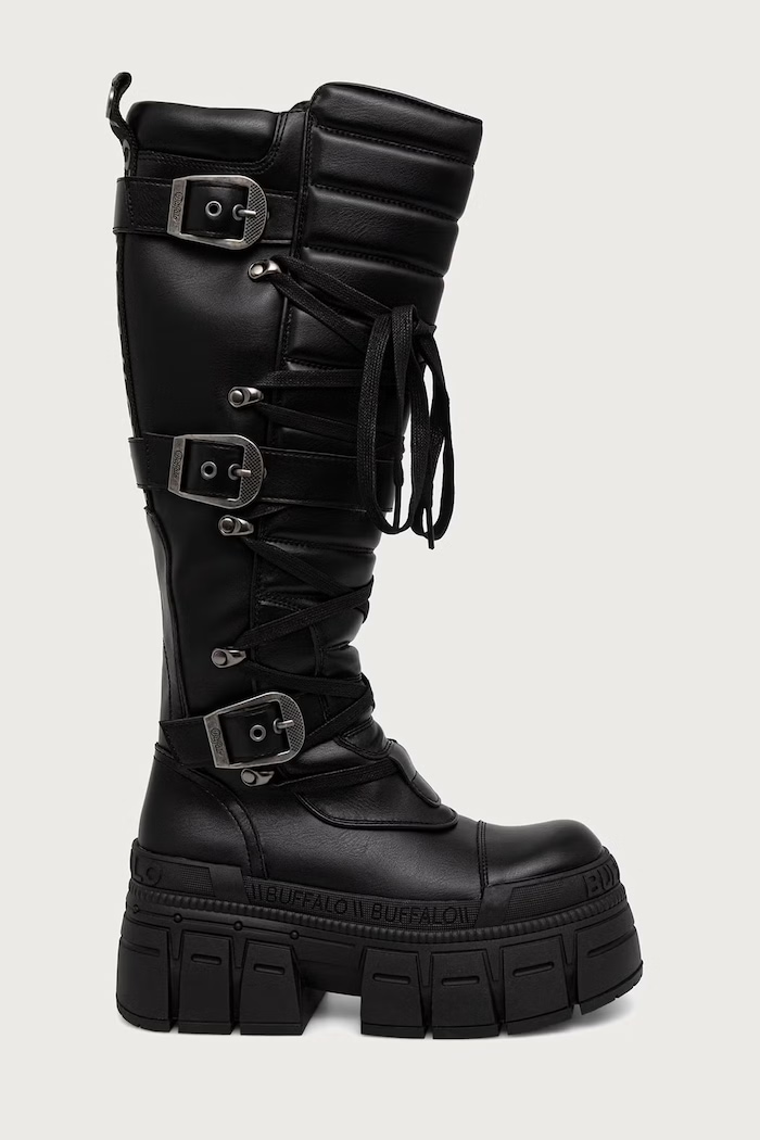 Buffalo Čižmy dámske Gopher Biker Hi 18390.BLK čierna AW26