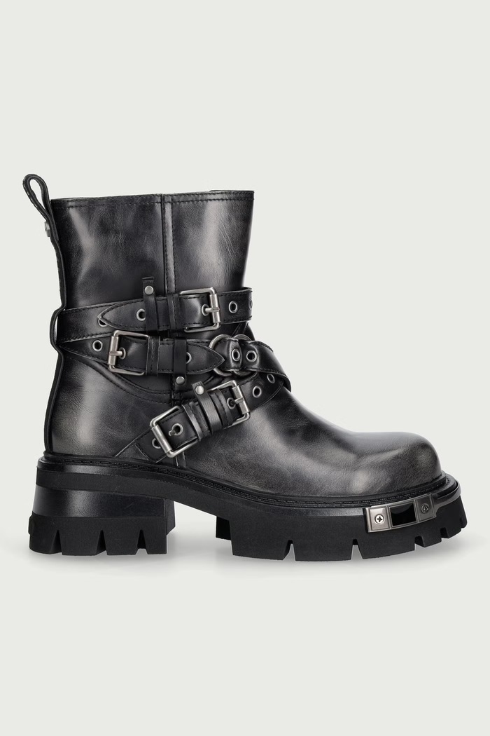 Buffalo Členkové čižmy dámske Soraya Heavy Biker Mid 18339.BVN čierna AW26