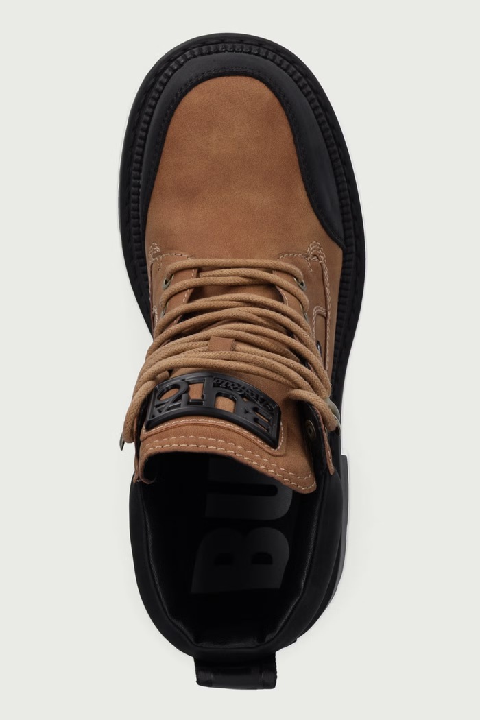 Gležnarski čevlji ženski Jack Lace Up Mid Buffalo 18334.BEB rjava