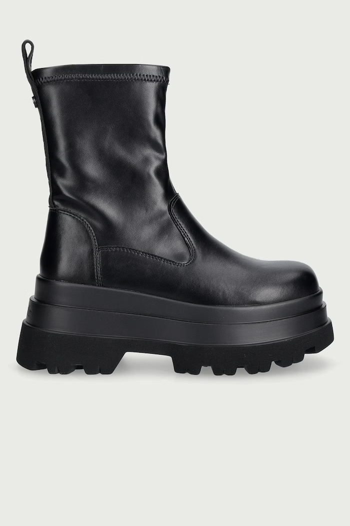 Buffalo Μποτάκια με πλατφόρμα Γυναικεία Jupiter Sock Boot 1270135.BLK μαύρο AW26