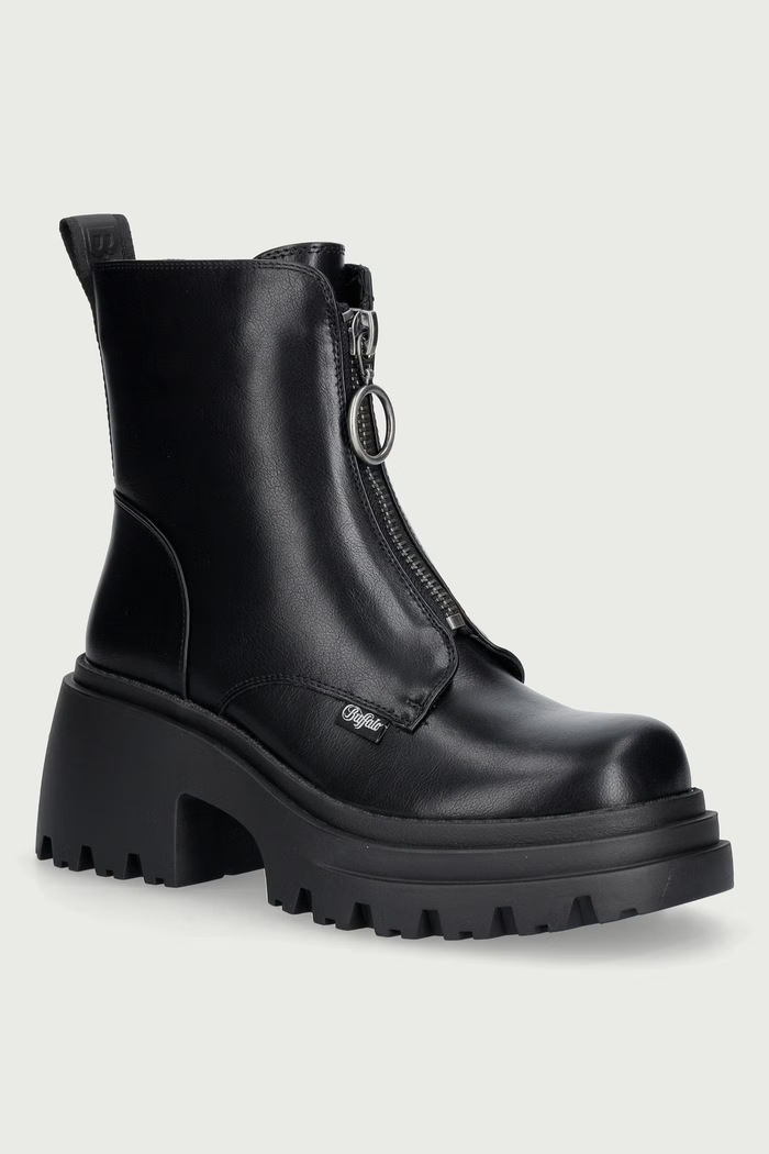 Buffalo Stivali alla caviglia da donna Bravr Zip nero 1220066.BLK