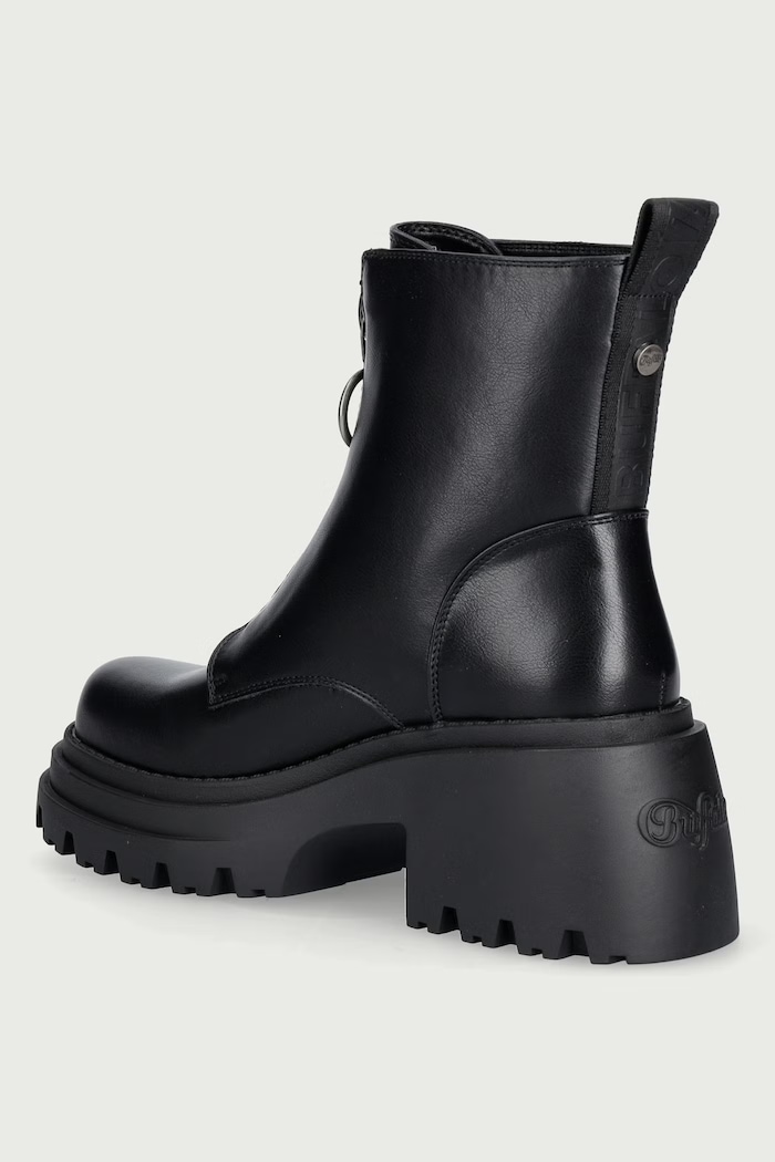 Scarpe Buffalo Stivali alla caviglia da donna Bravr Zip 1220066.BLK nero
