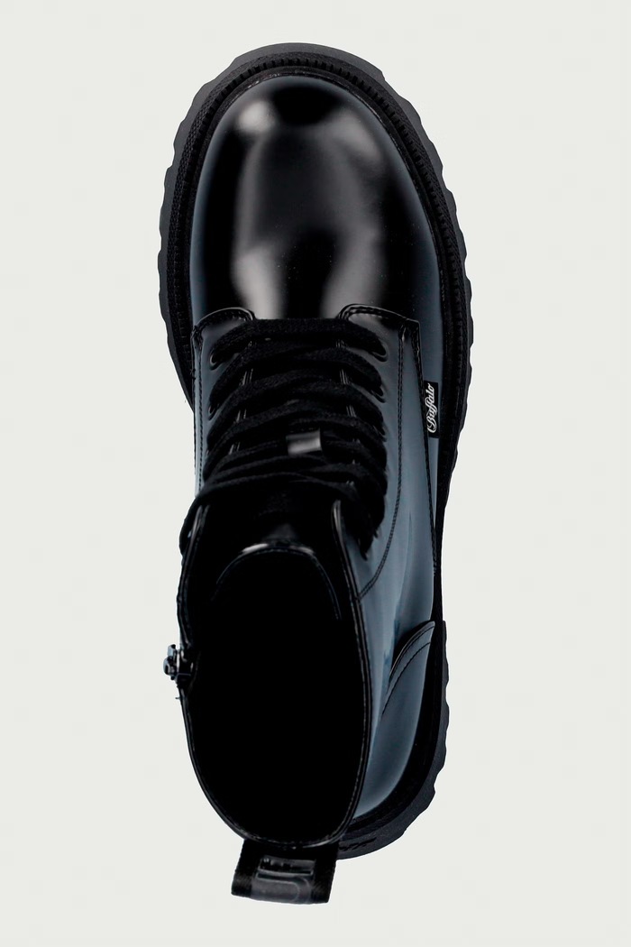 Buffalo workery na platformie damskie Aspen Lace Up czarny 1622588.BLK