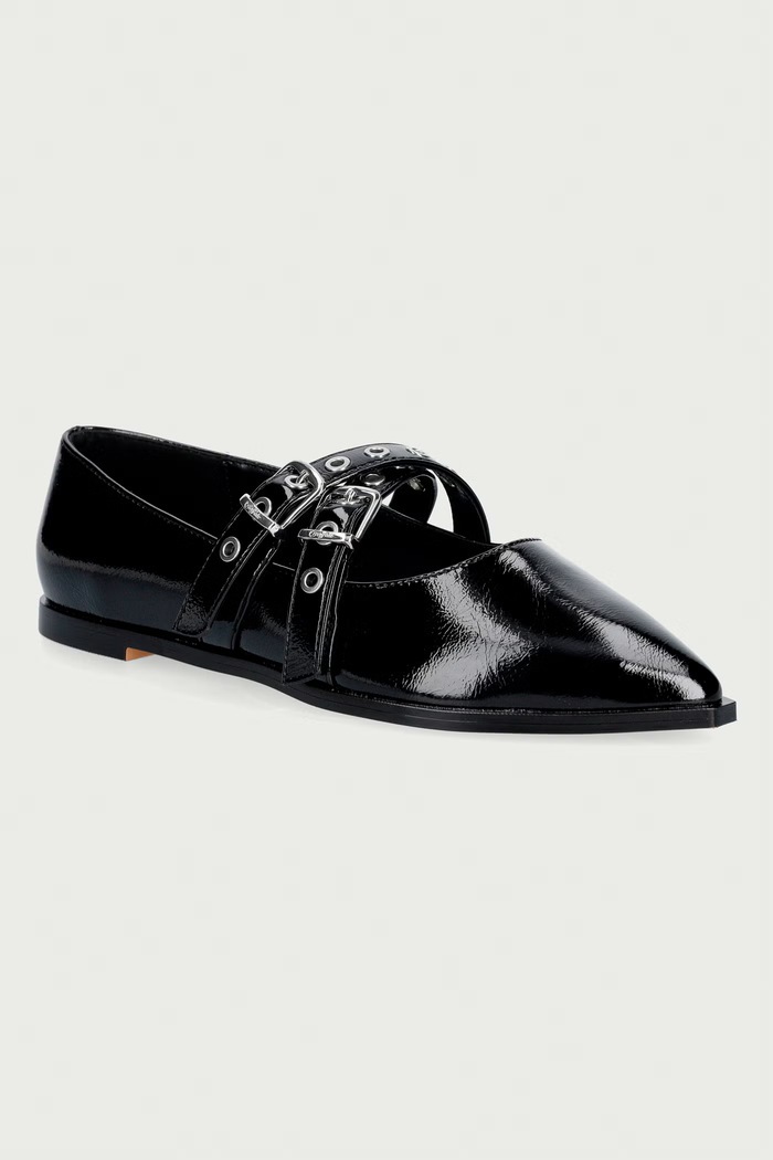 Buffalo baleriny Marly Cross czarny 1621026.BLK