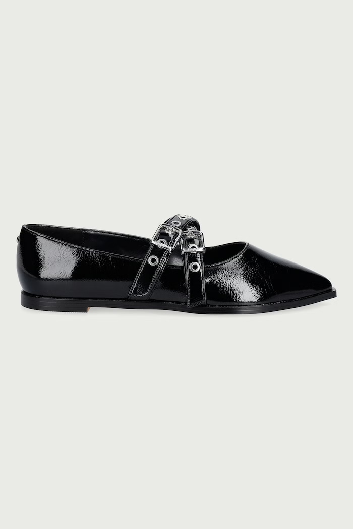 Buffalo Baleriny Marly Cross 1621026.BLK czarny AW26