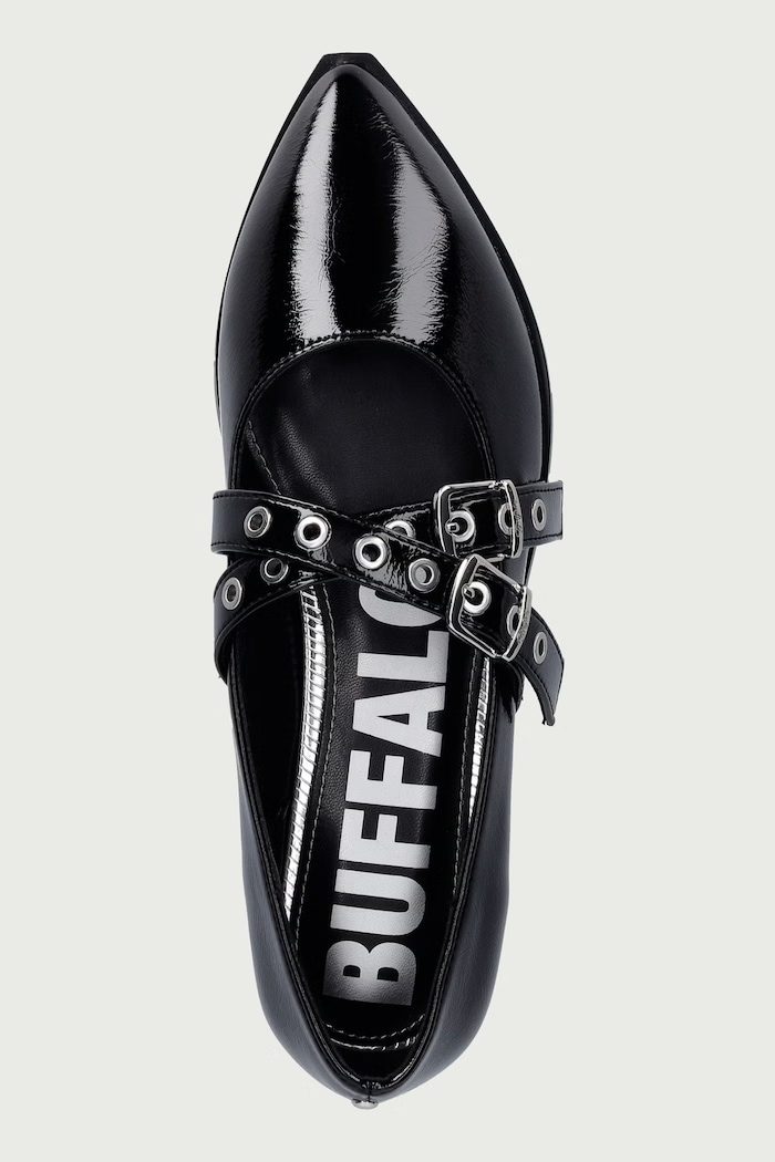 Baleriny Marly Cross Buffalo 1621026.BLK czarny