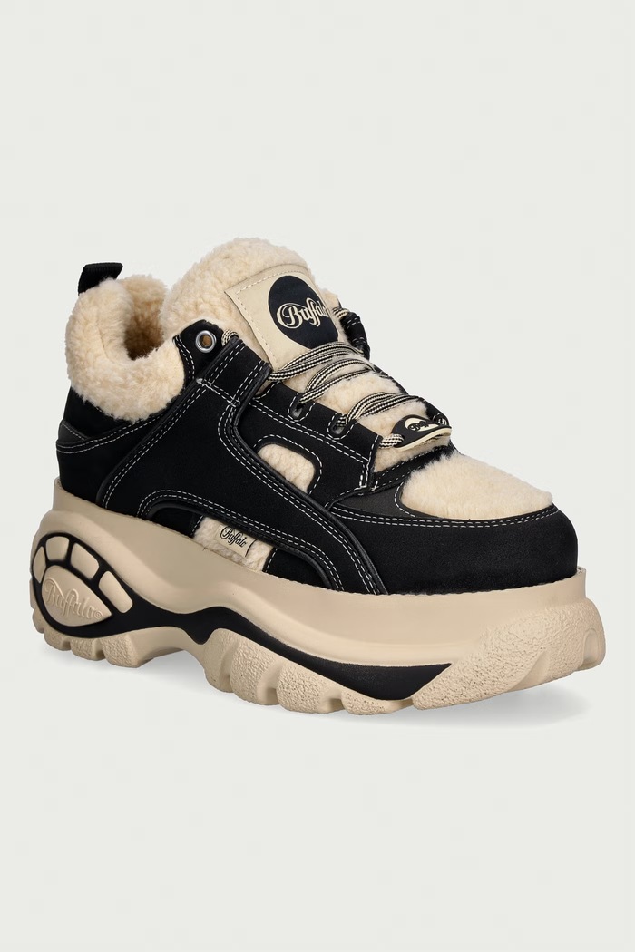 Buffalo 1339-14 Rev Warm sneakersy damskie czarny 16803.BCR