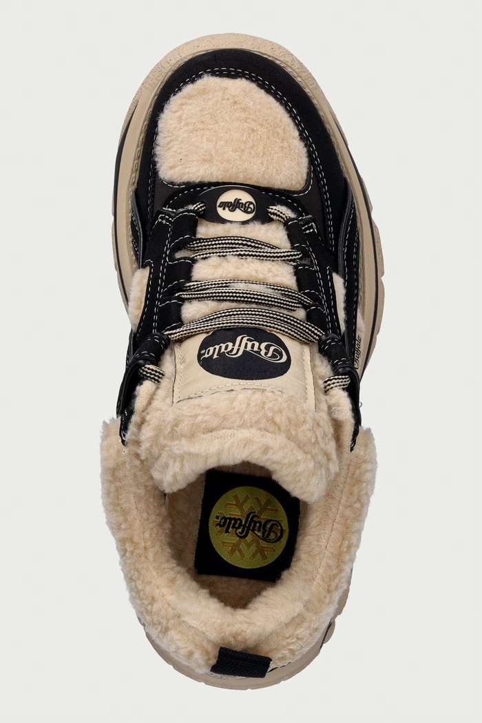 Buffalo 1339-14 Rev Warm sneakersy damskie czarny 16803.BCR