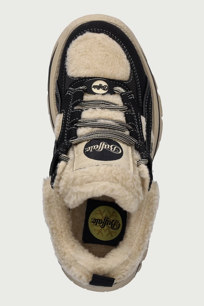 1339-14 Rev Warm sneakersy damskie Buffalo 16803.BCR czarny