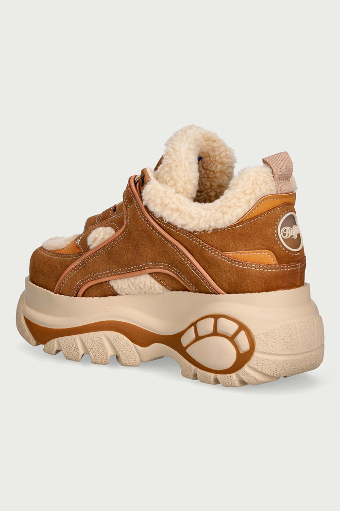 Obuwie Buffalo 1339-14 Rev Warm sneakersy damskie 16799.BEI brązowy