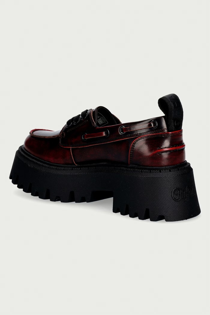 Obuwie Buffalo mokasyny damskie Aspen Boat 16437.BRD bordowy
