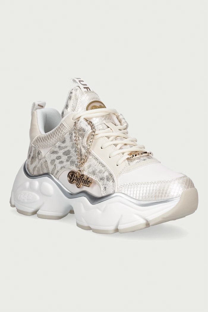 Buffalo Binary Glam sneakersy damskie beżowy 16403.CSL