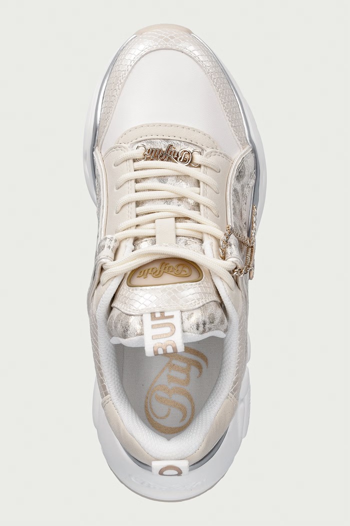 Buffalo Binary Glam sneakersy damskie beżowy 16403.CSL