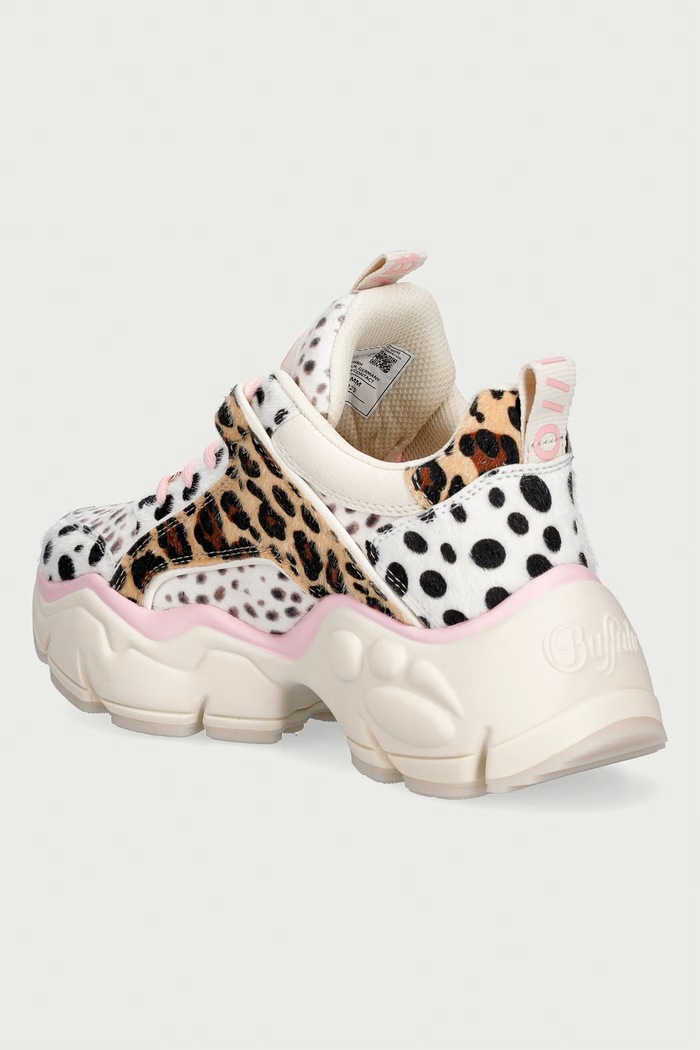 Obuwie Buffalo Binary Glam sneakersy damskie 16401.LEO brązowy