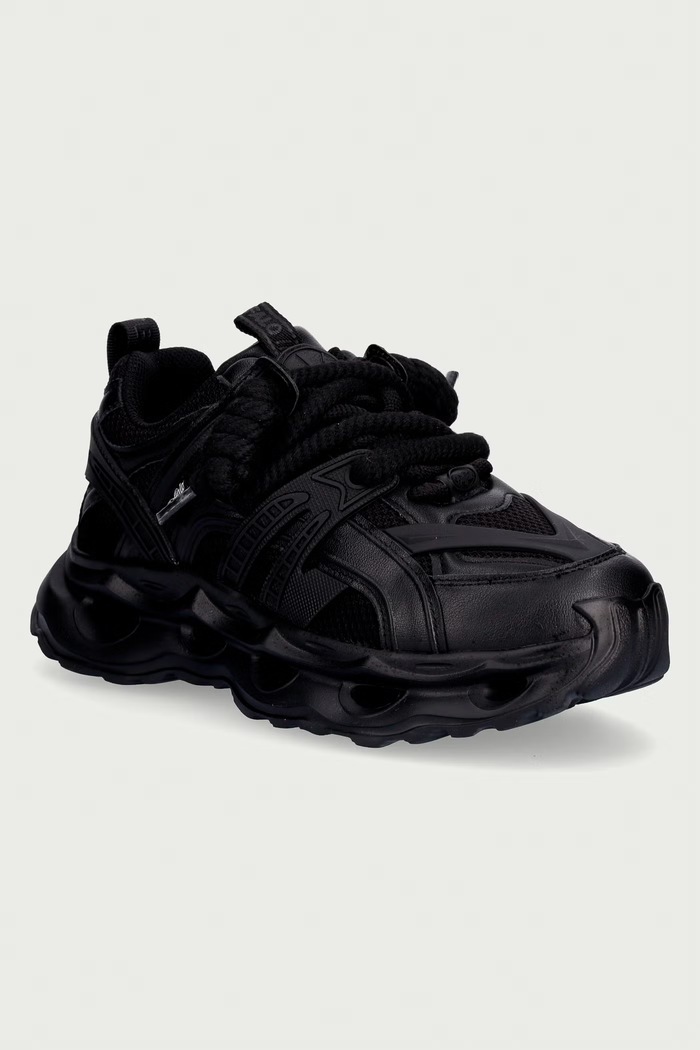 Buffalo Malaga Lace sneakersy damskie czarny 16372.BLK