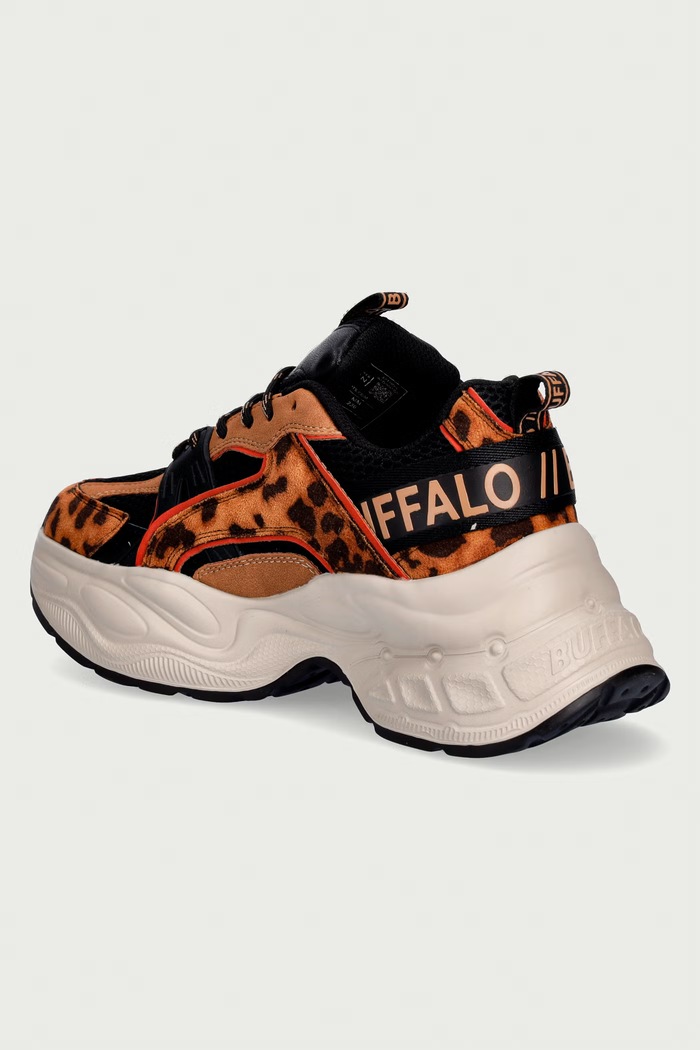 Obuwie Buffalo Yuno sneakersy damskie 16355.LEO brązowy
