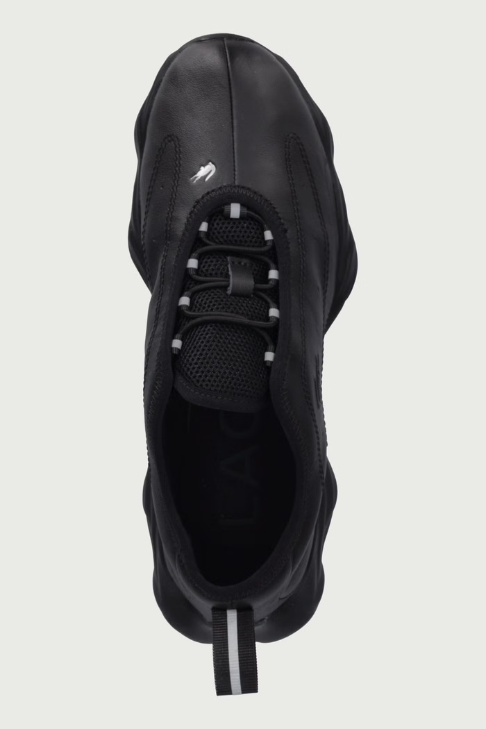 TENNIS BALLERINA sneakers γυναικεία δερμάτινα Lacoste 52SFA0034.02H μαύρο