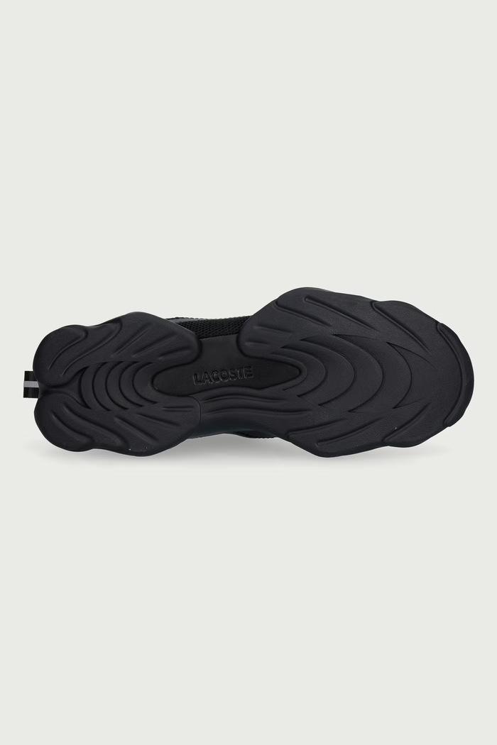 TENNIS BALLERINA sneakers γυναικεία δερμάτινα Lacoste μαύρο 52SFA0034.02H