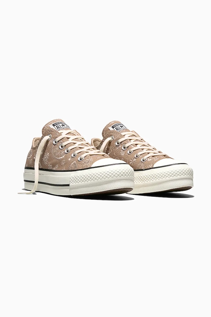 Converse Chuck Taylor All Star Lift OX πάνινα sneakers Γυναικεία A22398C μπεζ AW26