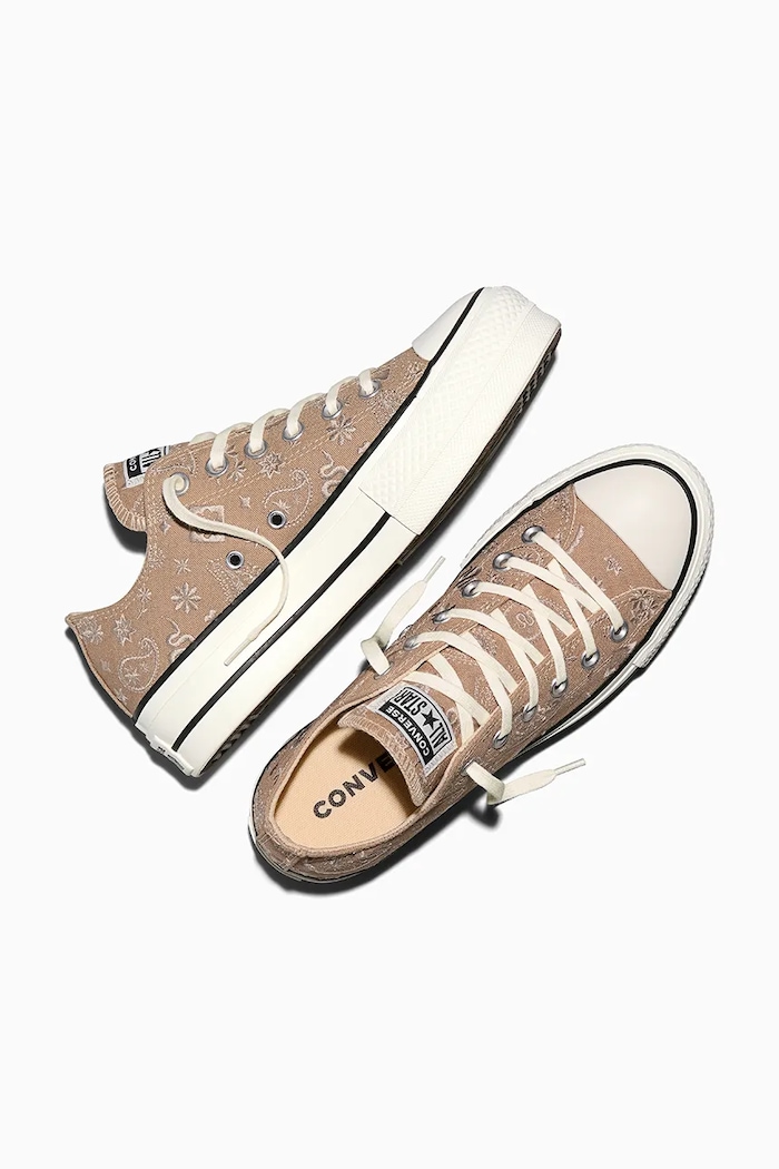 Converse Chuck Taylor All Star Lift OX πάνινα sneakers Γυναικεία μπεζ A22398C