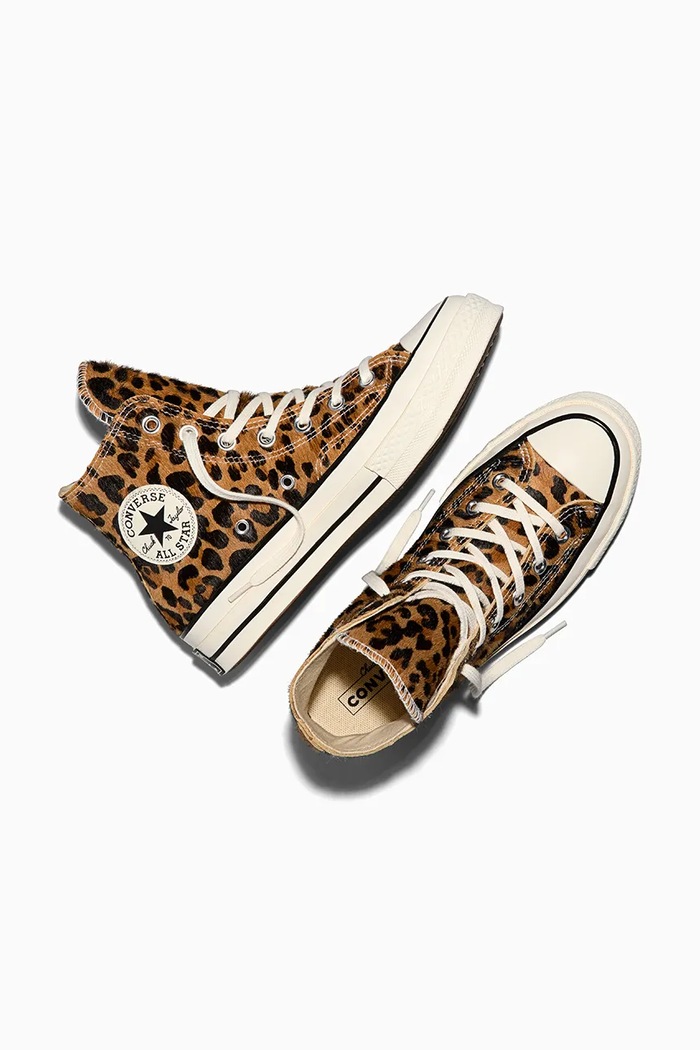 Chuck 70 HI πάνινα Γυναικεία δερμάτινα Converse A19169C μπεζ