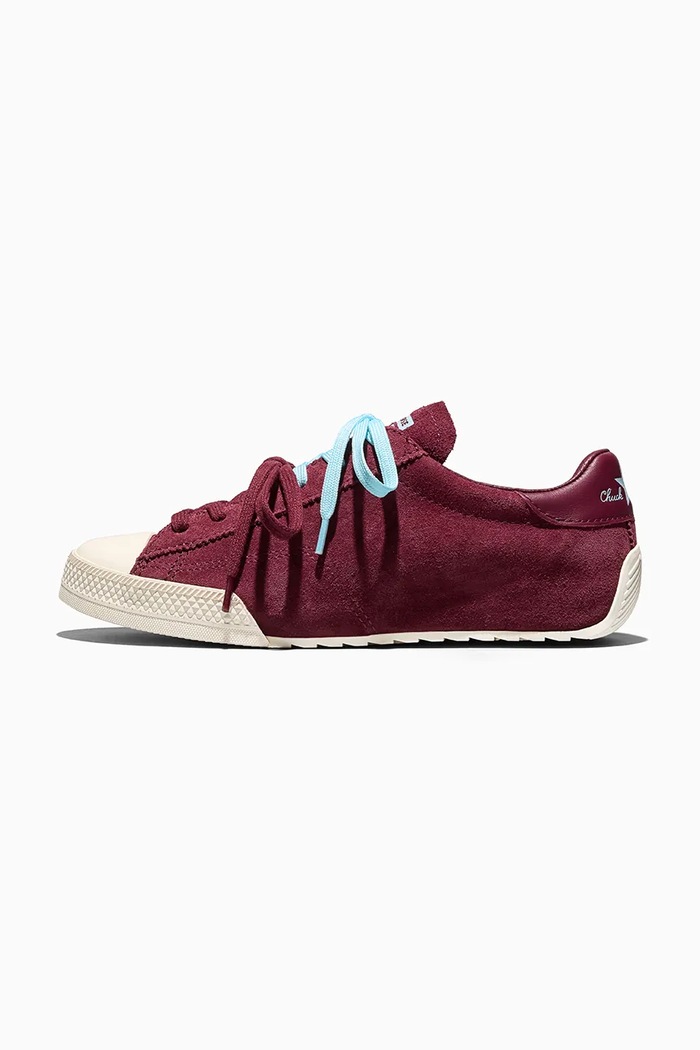 Obuća Converse Chuck Taylor LO OX tenisice za žene od brušene kože A20130C bordo