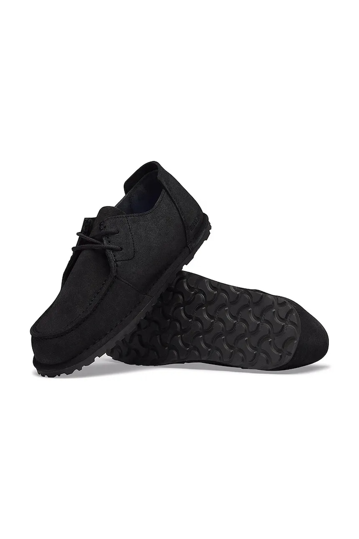 Birkenstock Utti Lace LEVE półbuty damskie zamszowe czarny 1034412
