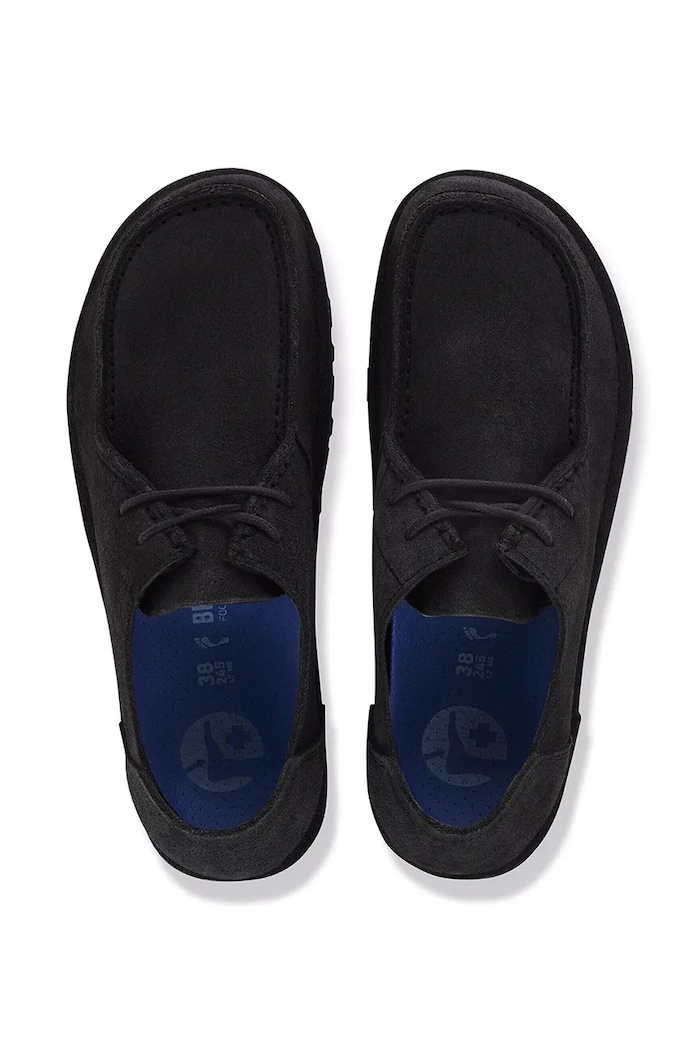 Birkenstock Utti Lace LEVE półbuty damskie zamszowe 1034412 czarny