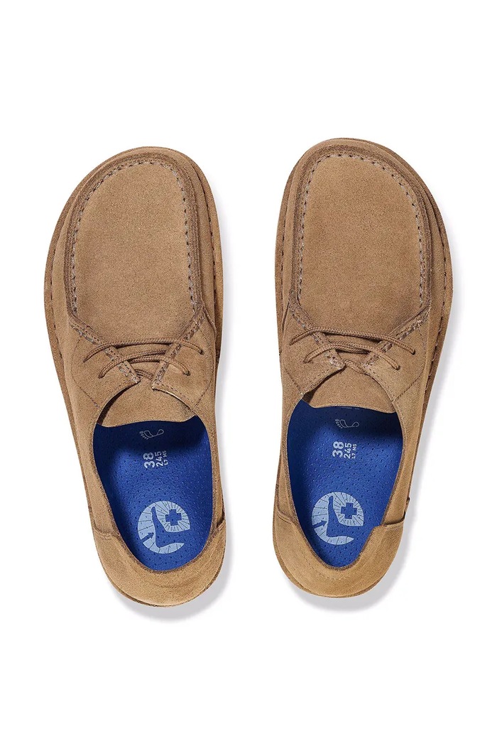 Birkenstock Utti Lace LEVE półbuty damskie zamszowe 1034413 brązowy