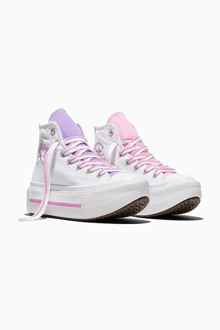 Converse X Hello Kitty Chuck Taylor All Star Lift Double Stack HI trampki damskie A21835C biały AW26