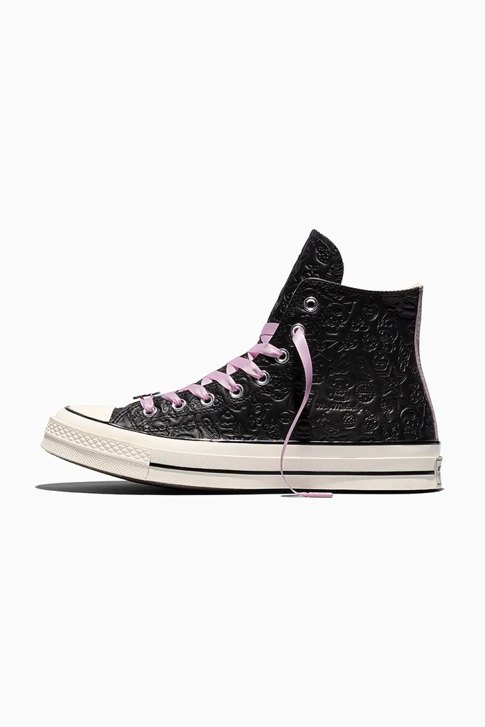 Obuwie Converse X Hello Kitty Chuck 70 HI trampki damskie skórzane A21834C czarny
