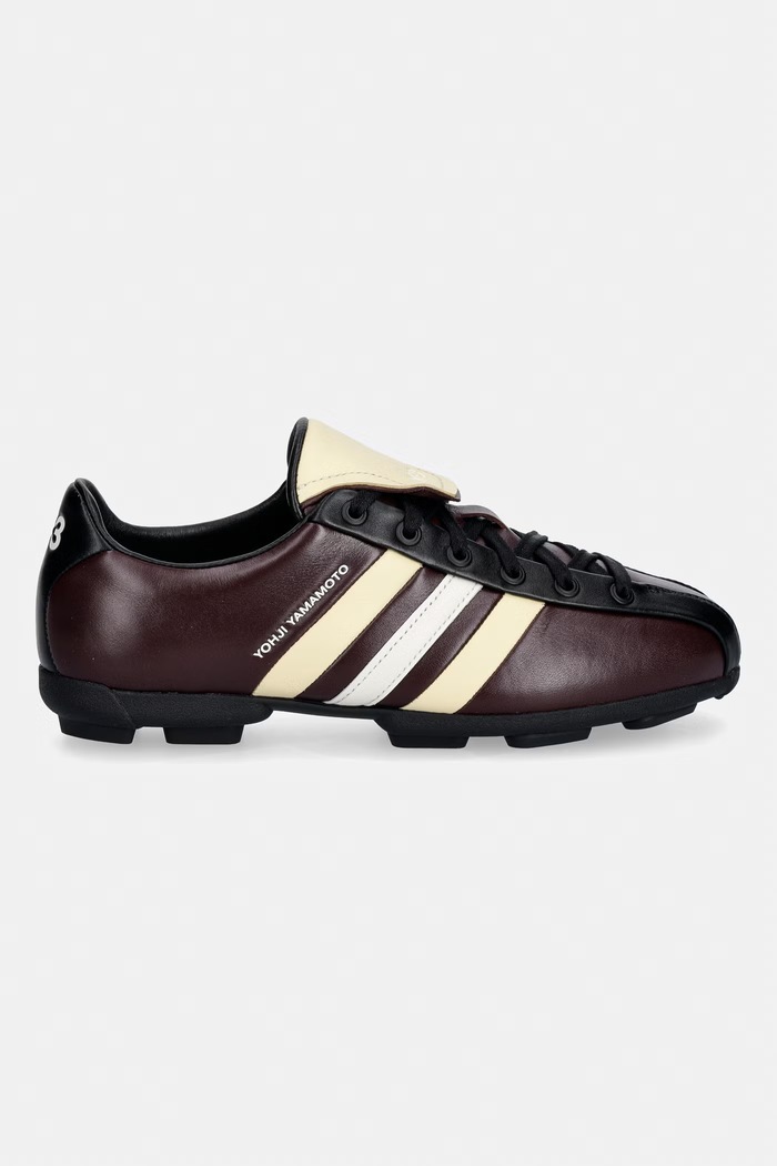 Y-3 FIELD sneakersy damskie skórzane KZ9051 bordowy AW26