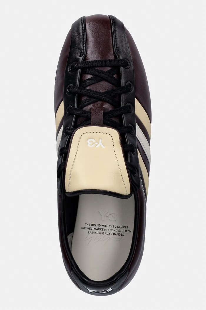 Y-3 FIELD sneakersy damskie skórzane bordowy KZ9051