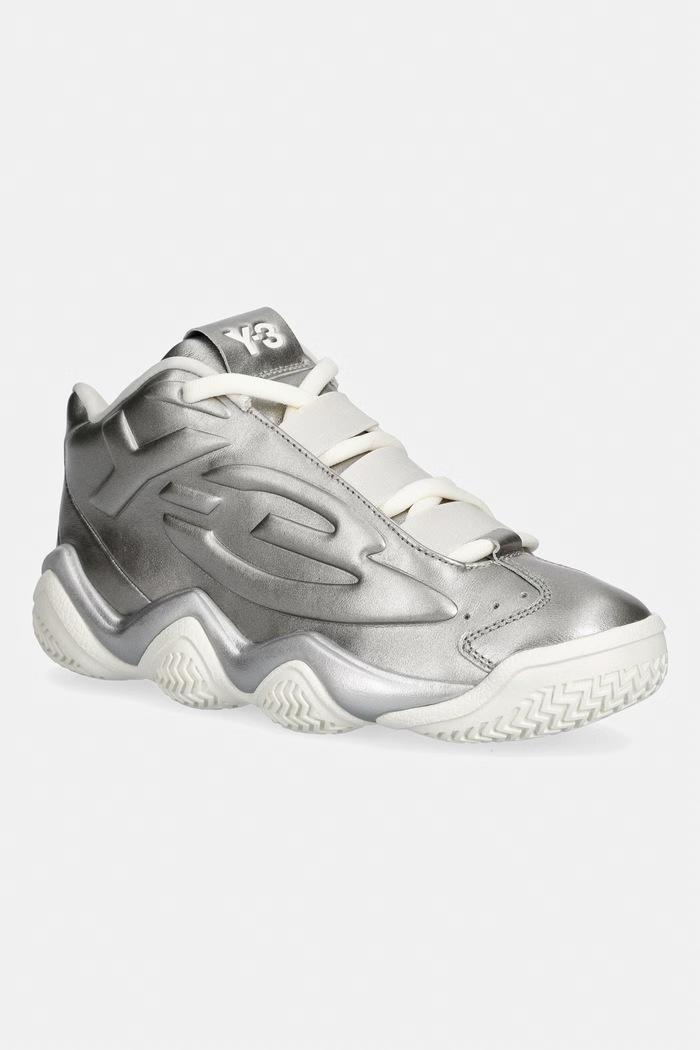 Y-3 MEGABALL sneakersy damskie skórzane srebrny KI7798
