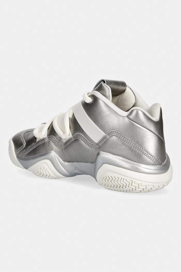 Obuwie Y-3 MEGABALL sneakersy damskie skórzane KI7798 srebrny